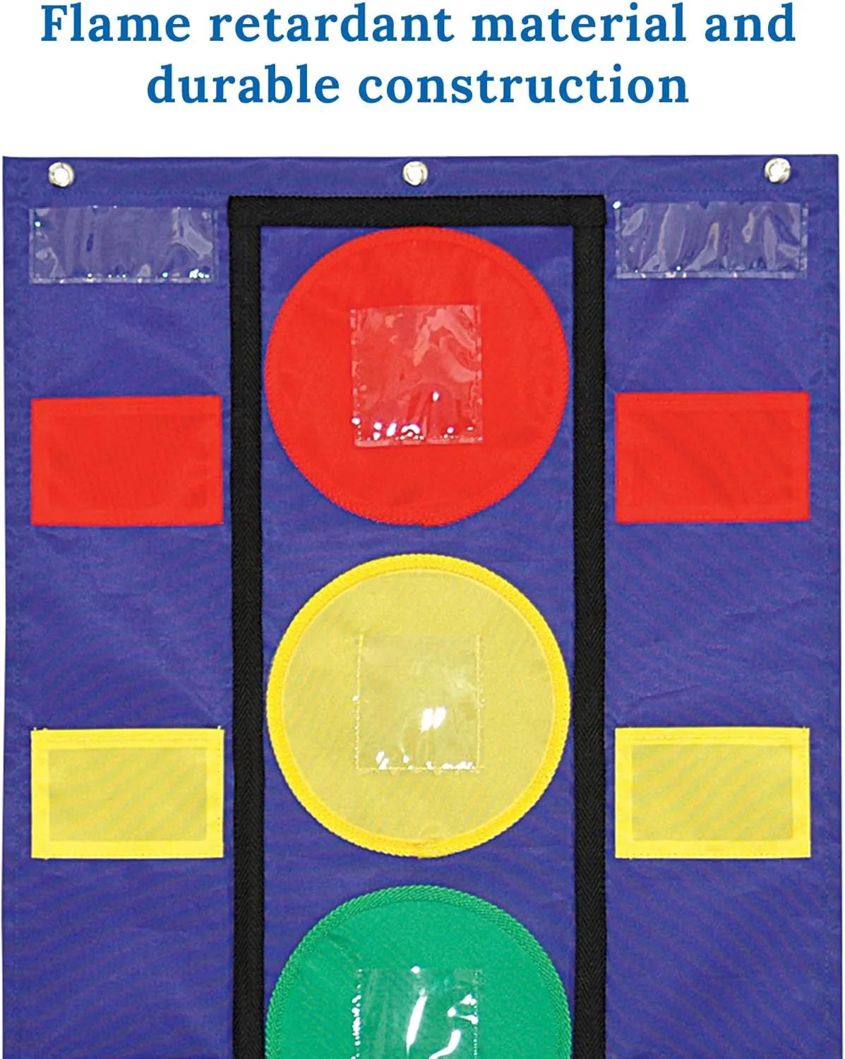 Carson Dellosa 26" x 19.75" Stoplight Behavior Charts for Kids at Home, Pocket Chart With Red, Green