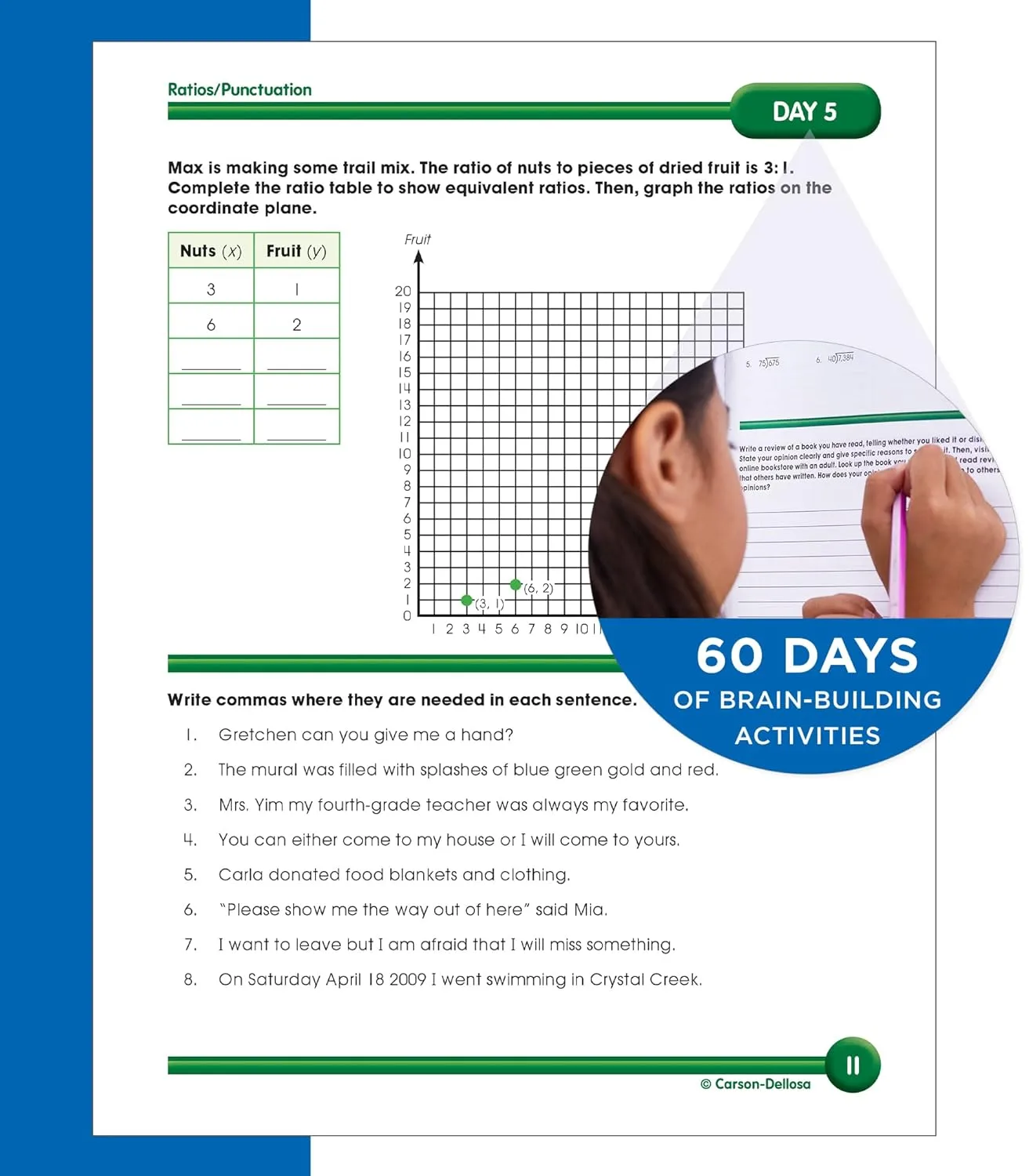 Summer Bridge Activities 6th to 7th Grade Workbooks All Subjects, Middle School Books With Math, Reading Comprehension