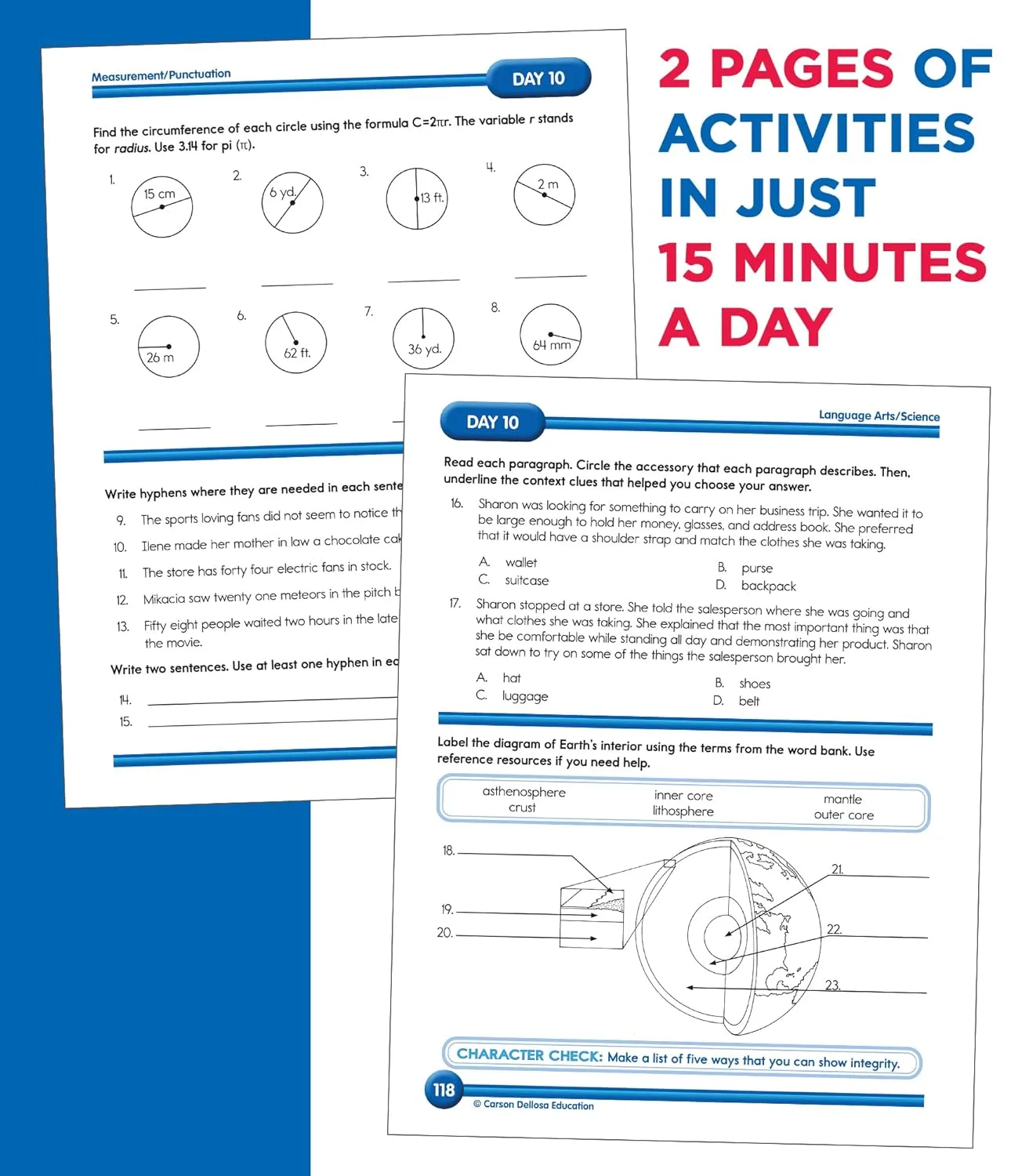 Summer Bridge Activities 6th to 7th Grade Workbooks All Subjects, Middle School Books With Math, Reading Comprehension