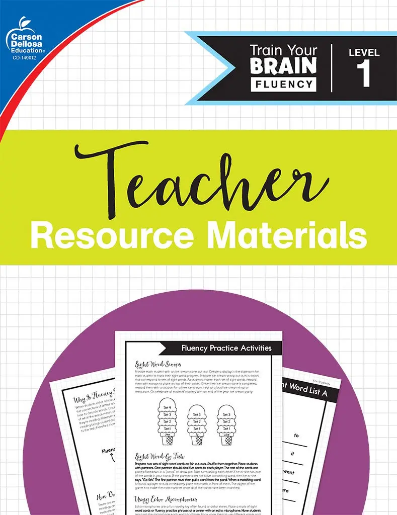 Carson Dellosa Education Train Your Brain: Fluency Level 1 Classroom Kit, Grades K-1