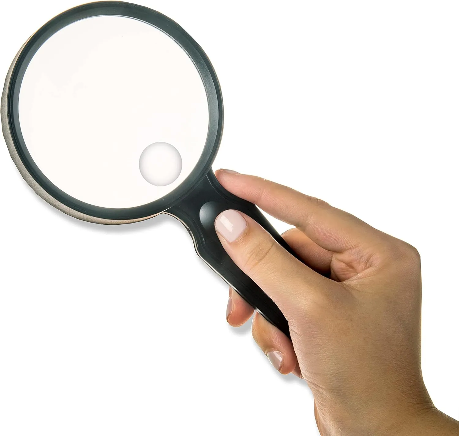 Carson MagniView 2X Power Compact and Lightweight Hand-Held Magnifier with 4.5X Spot Lens for Reading, Hobby, Crafts, Inspection and Low Vision Tasks (DS-36)