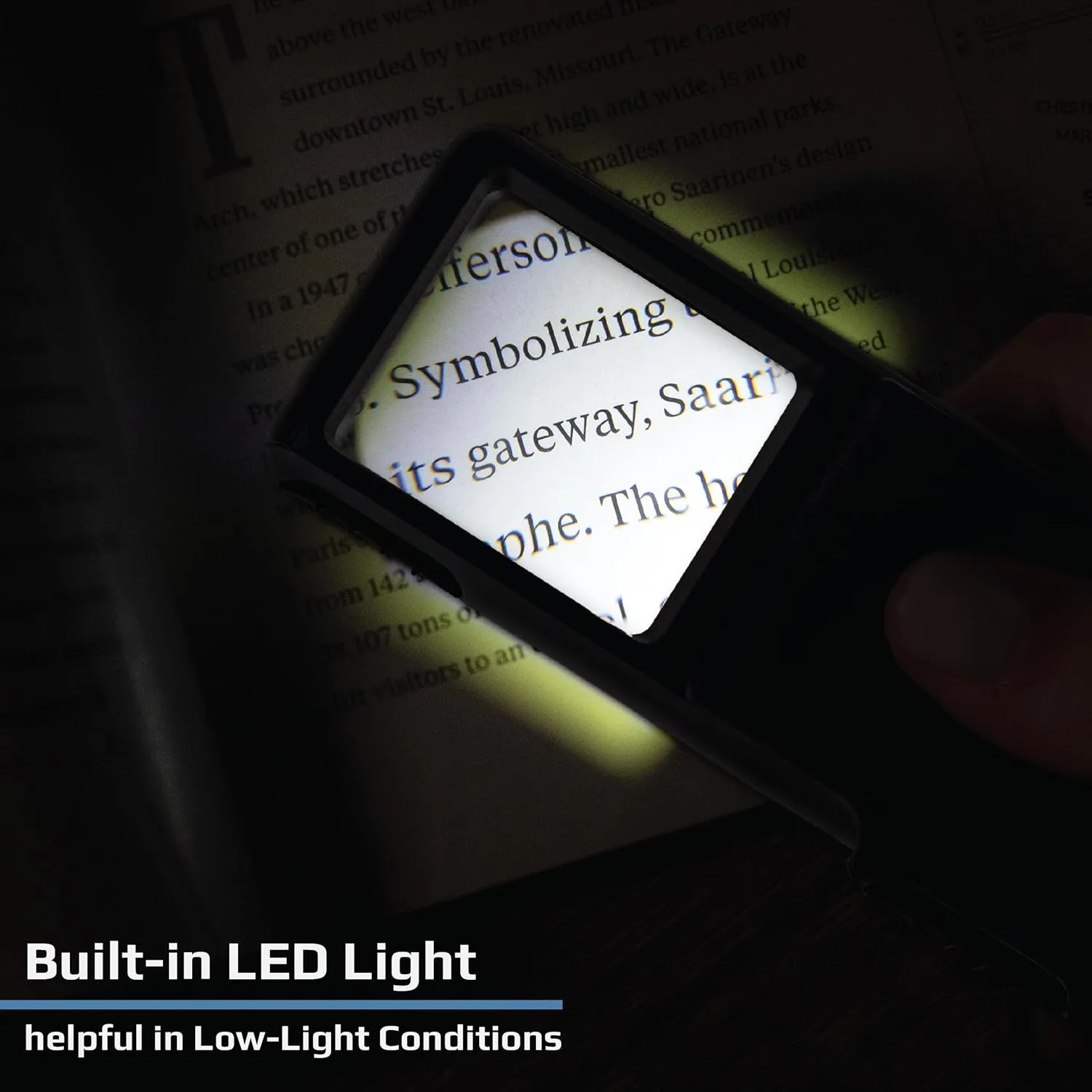 Carson MiniBrite 3x Power LED Lighted Slide Out Magnifier with Protective Sleeve (PO-25) Single Pack