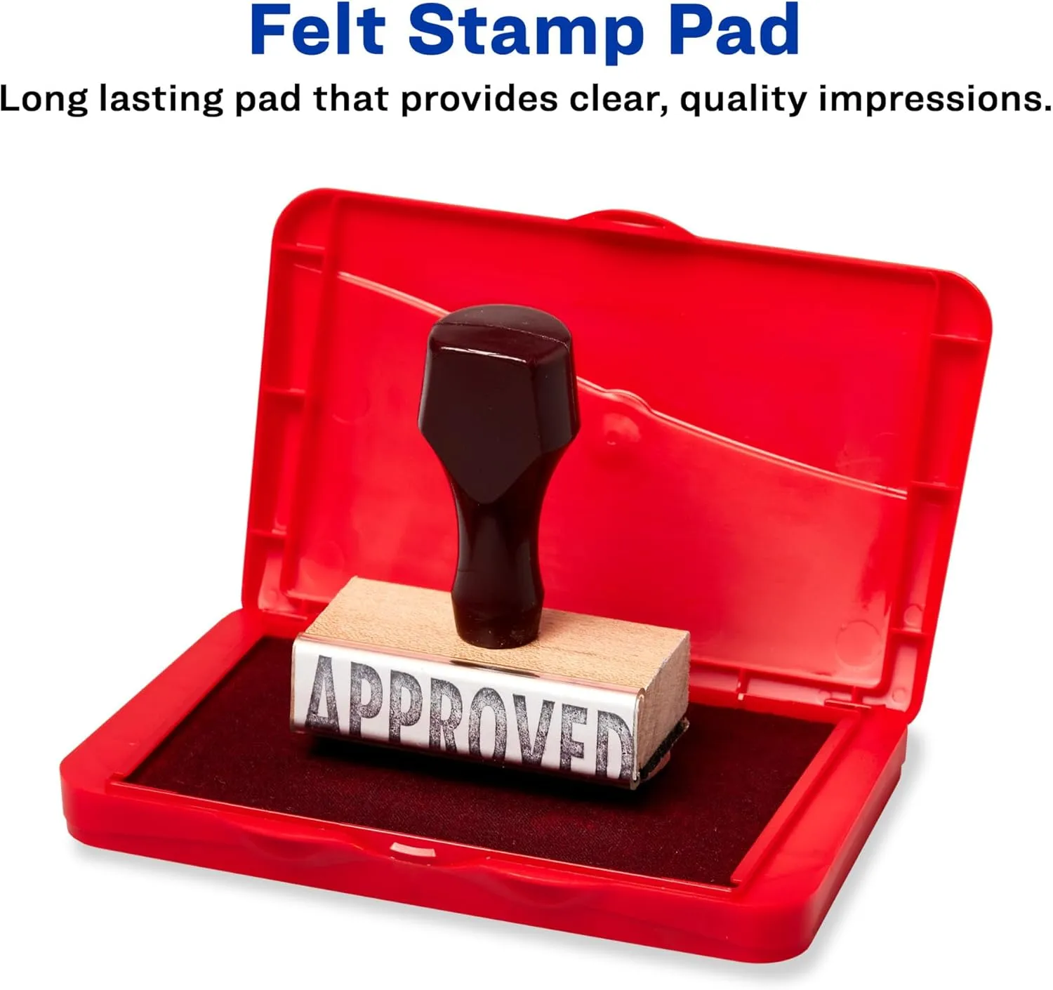 Carter's Felt Red Stamp Pad, 2.75 x 4.27 Inch Ink Pad (21071)