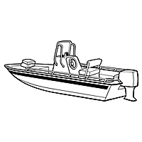 Carver Industries 71222S-11 Styled-to-Fit Boat Cover for V-Hull Center Console Shallow Draft Fishing Boats - 22'6", Mist Gray