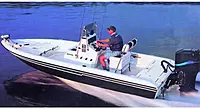 Carver Industries 71222S-11 Styled-to-Fit Boat Cover for V-Hull Center Console Shallow Draft Fishing Boats - 22'6", Mist Gray