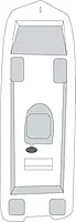 CSR 78012 Flex-Fit Cover for V-Hull Fishing Boats - 20' to 22', Haze Gray
