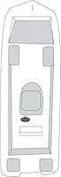 CSR 78012 Flex-Fit Cover for V-Hull Fishing Boats - 20' to 22', Haze Gray