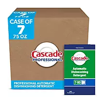 Cascade Professional Automatic Dishwasher Detergent Powder, Fresh Scent, 75 oz Box, 7/Carton