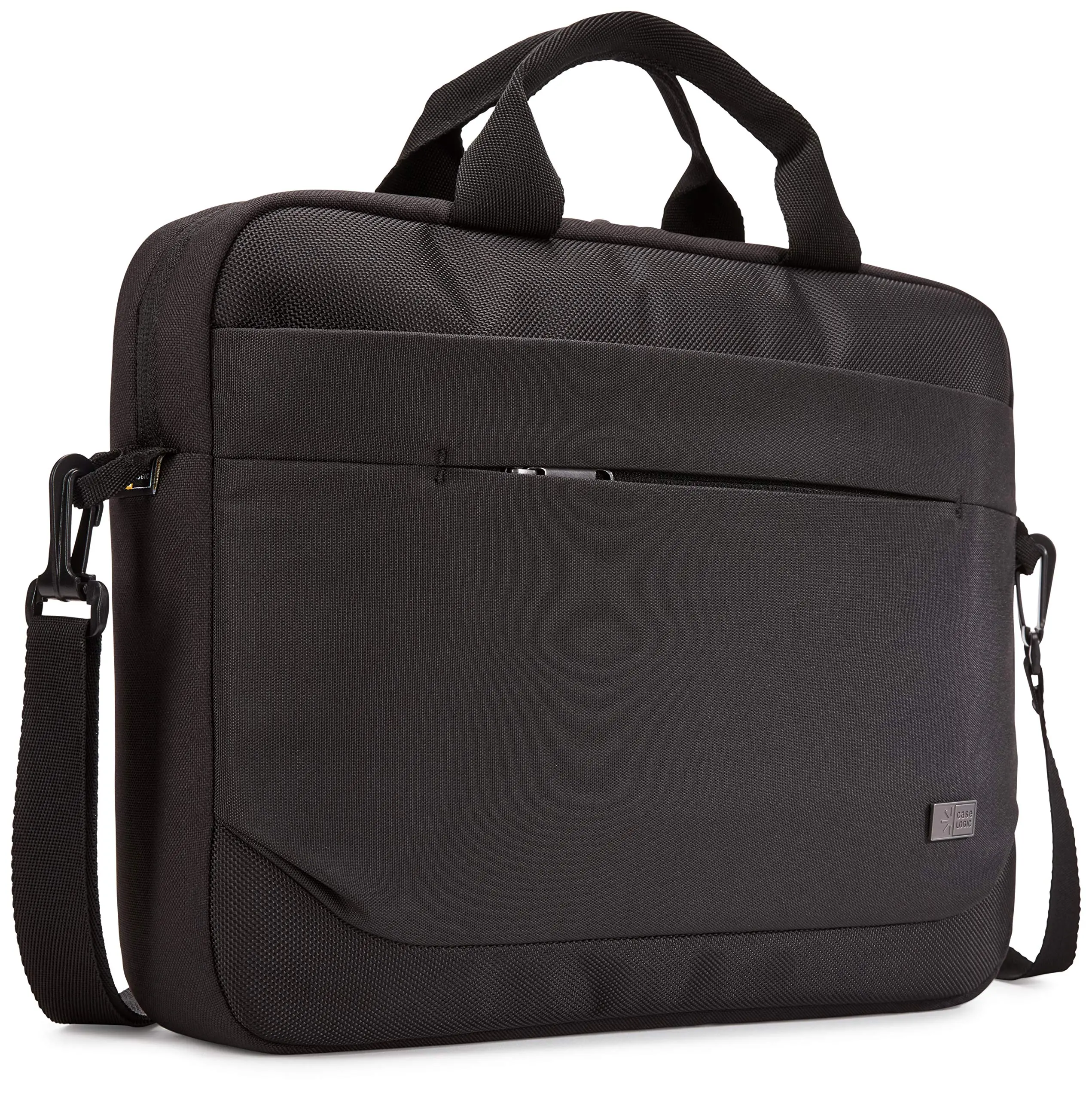 Case Logic Advantage Laptop Attache, Fits Devices Up to 14", Polyester, 14.6 x 2.8 x 13, Black