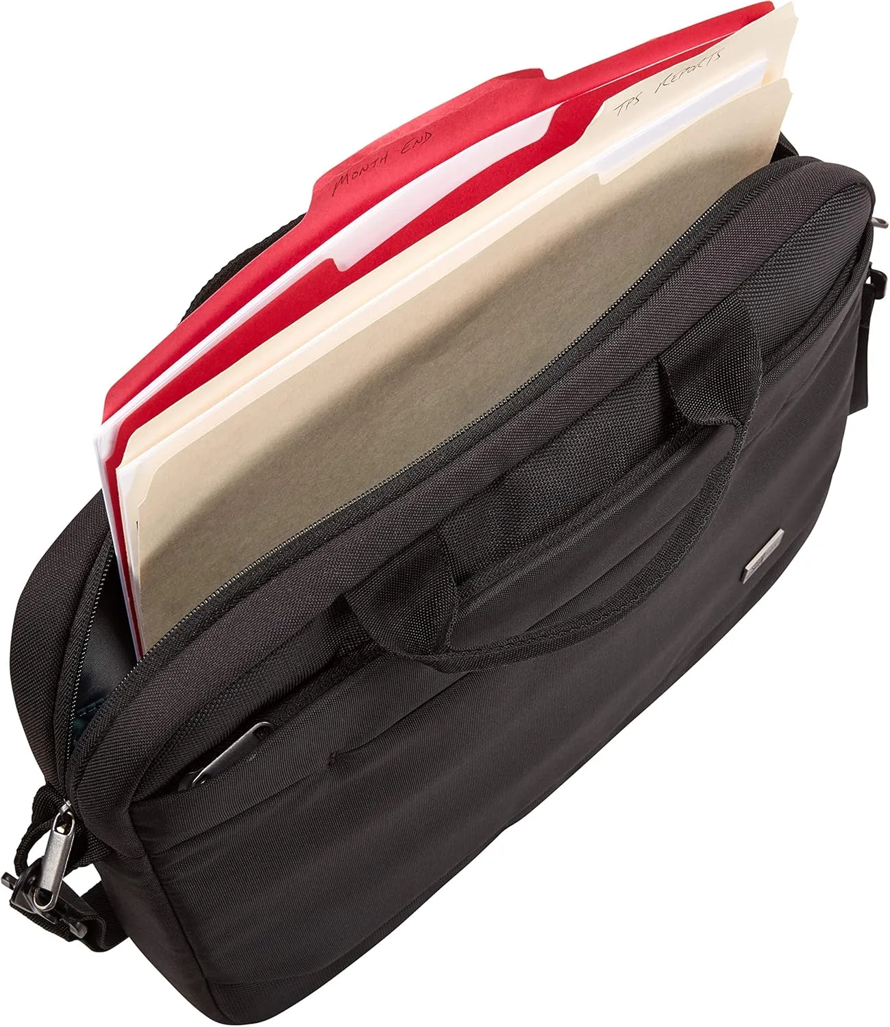 Case Logic Advantage Laptop Attache, Fits Devices Up to 14", Polyester, 14.6 x 2.8 x 13, Black