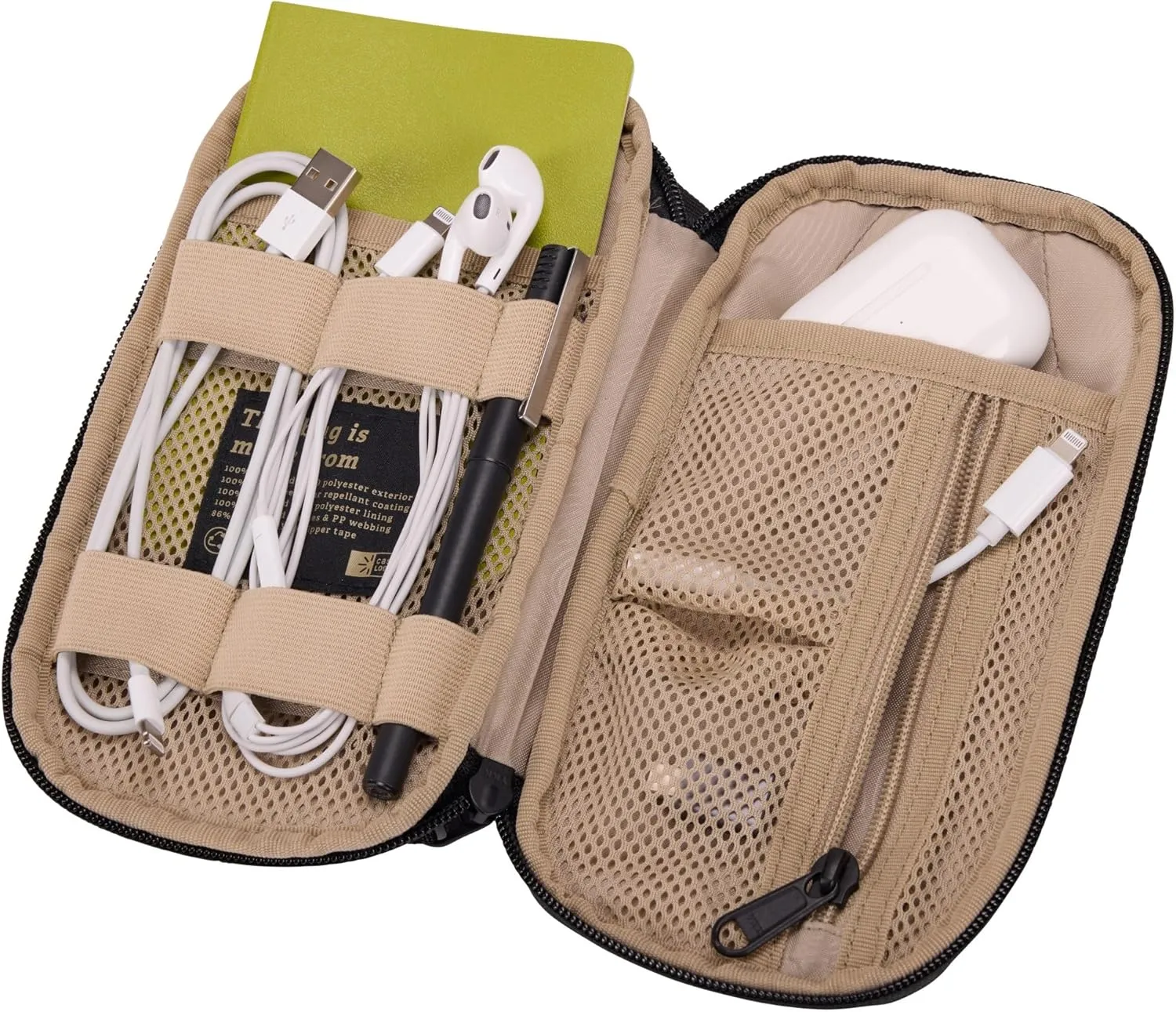 Case Logic Polyester Invigo Small Electronic Case, 9-1/8"H x 4-1/2"W x 2-1/4"D, 66% Recycled, Black
