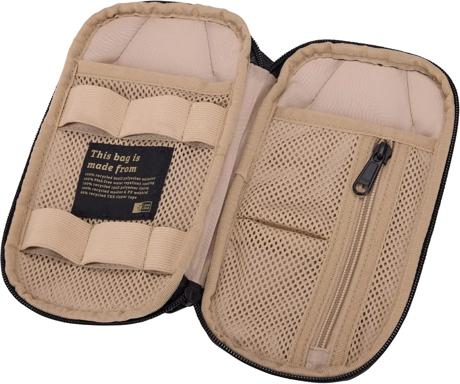 Case Logic Polyester Invigo Small Electronic Case, 9-1/8"H x 4-1/2"W x 2-1/4"D, 66% Recycled, Black