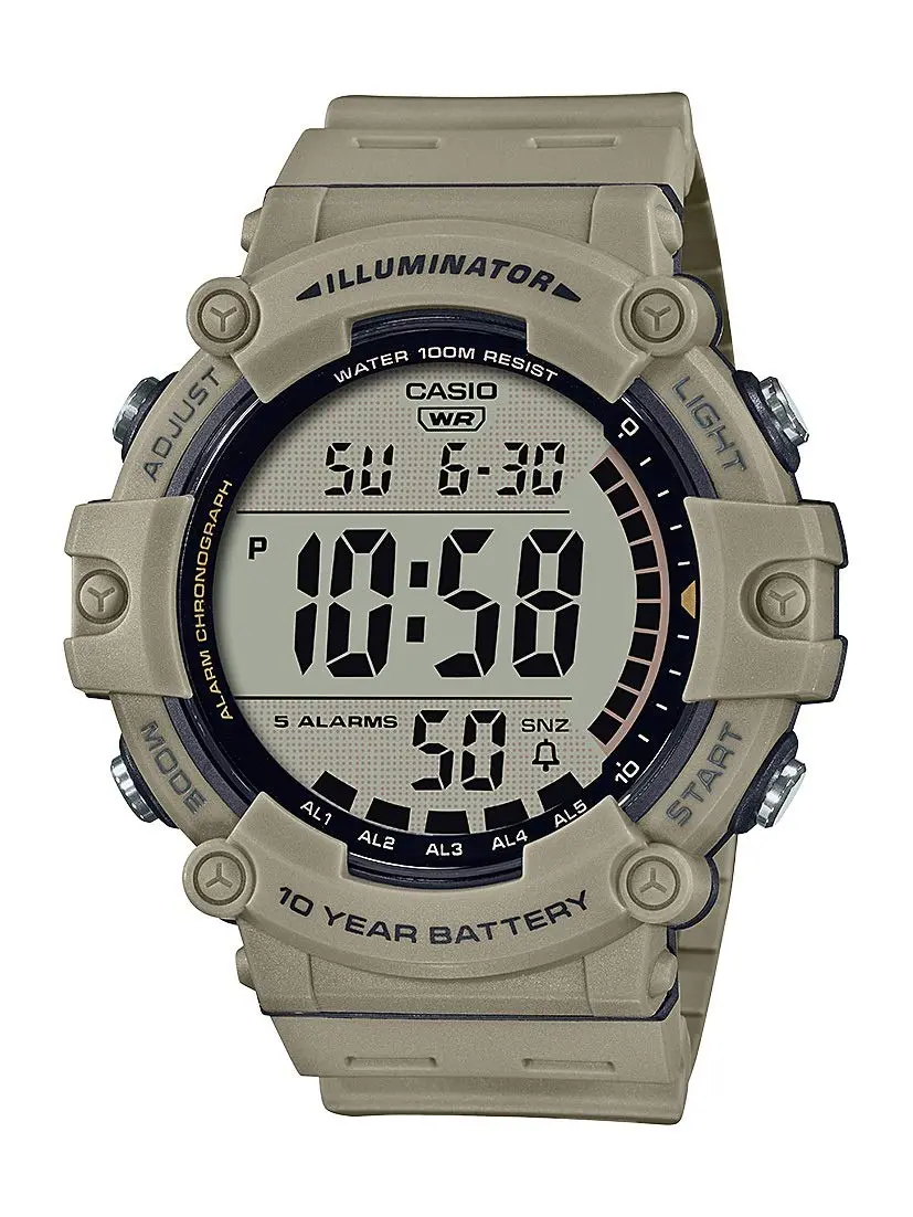CASIO Illuminator AE1500WH Series Men's Digital Watch | 10-Year Battery, LED Backlight, 100m Water Resistance