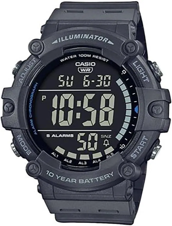 CASIO Illuminator AE1500WH Series Men's Digital Watch | 10-Year Battery, LED Backlight, 100m Water Resistance