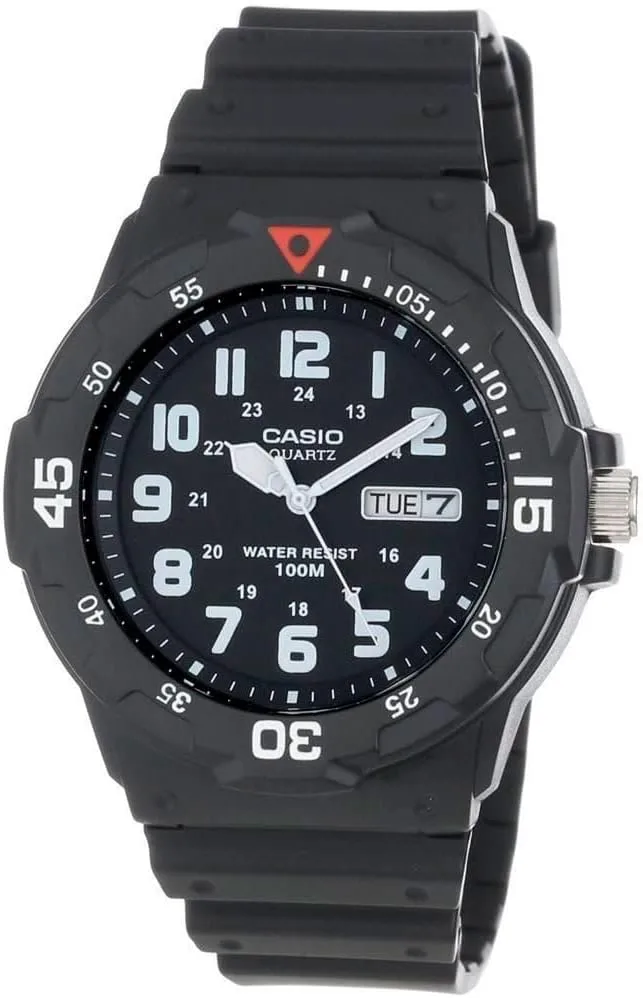 Casio MRW200H Series | Unisex Analog Watch | 100M WR | Stainless Steel Case | Resin Band | 2 Hand Analog (HR, Min