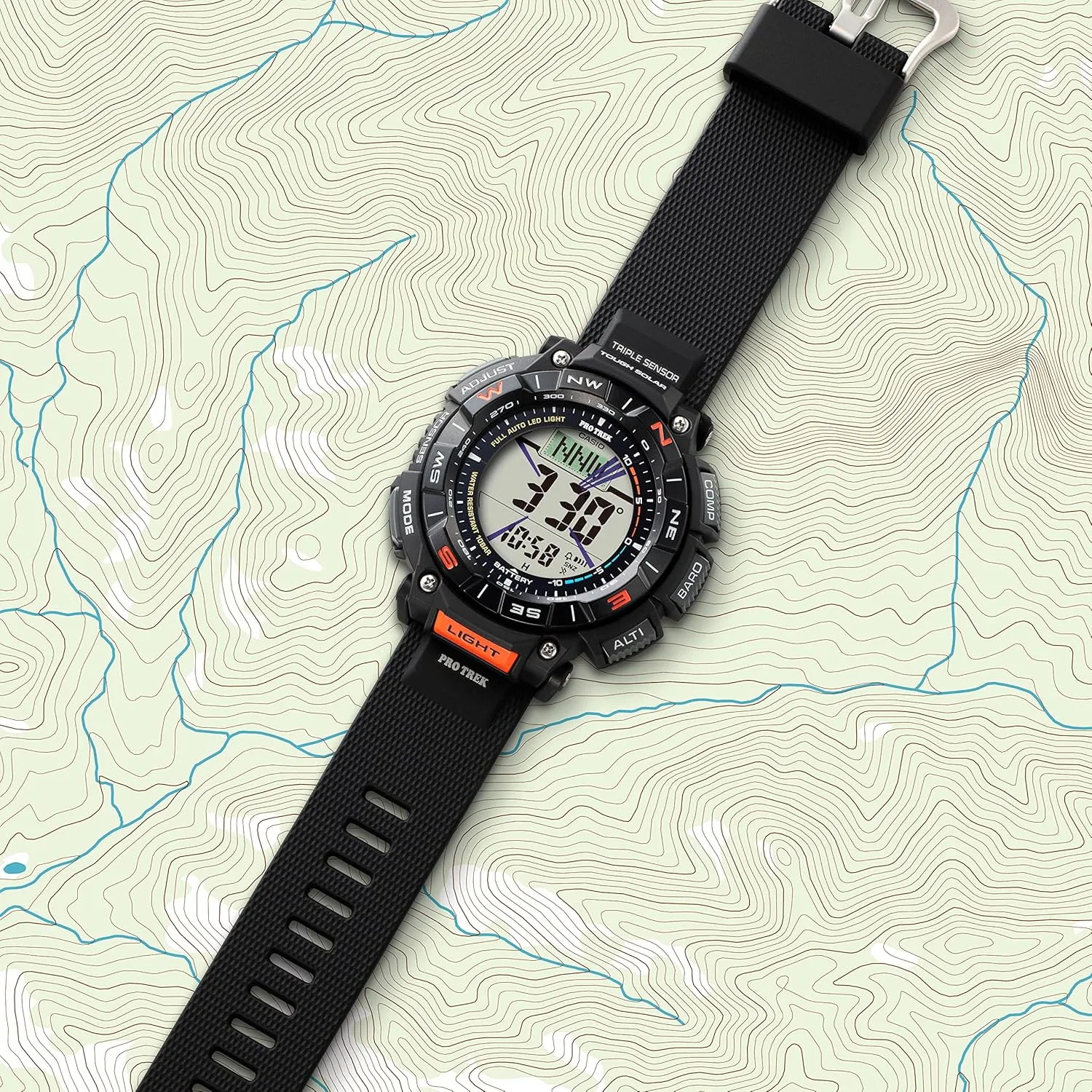CASIO PRG340 Series Pro Trek Tough Solar Triple Sensor Outdoor Watch