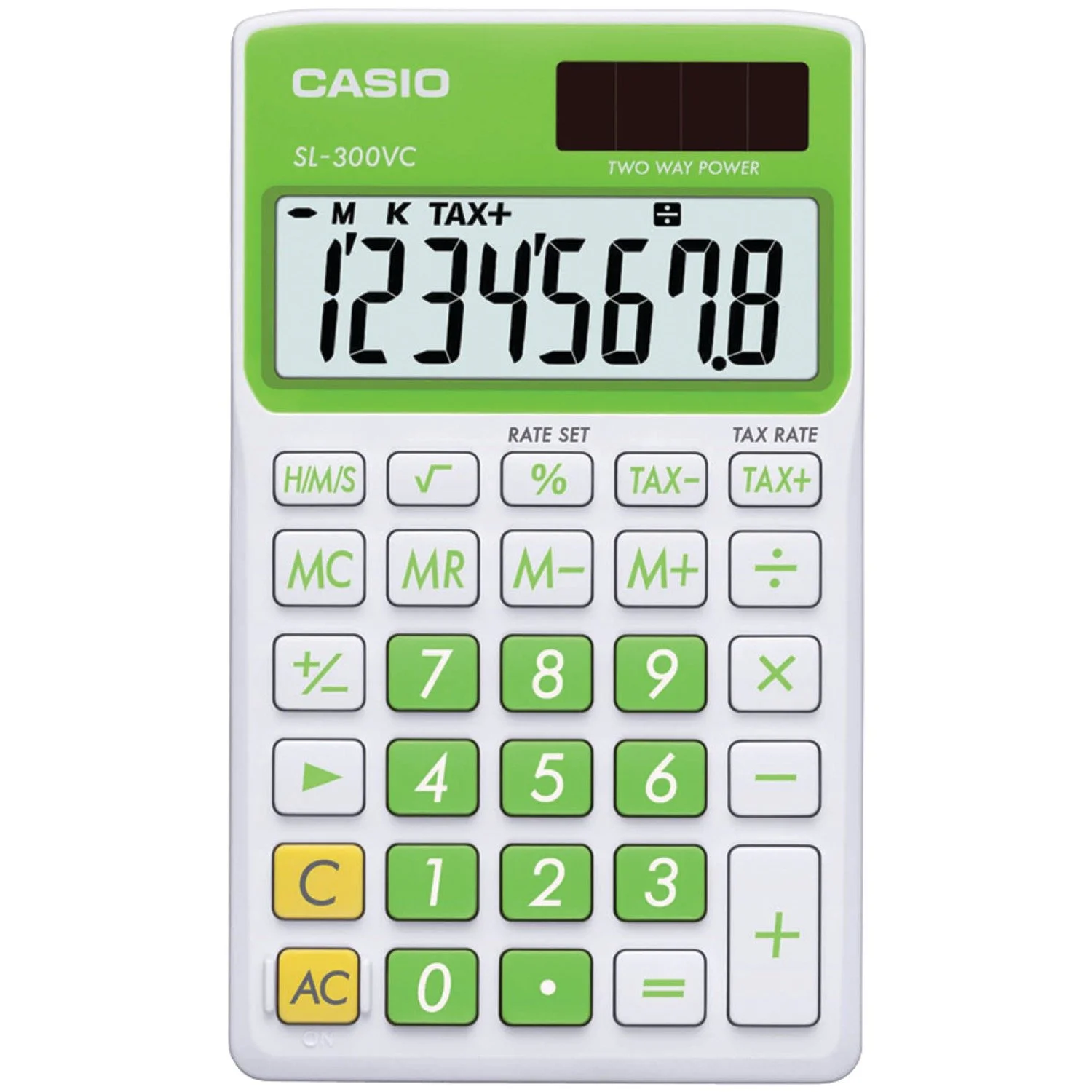 CASIO SL-300VC Solar Wallet Calculator - 8-Digit Display