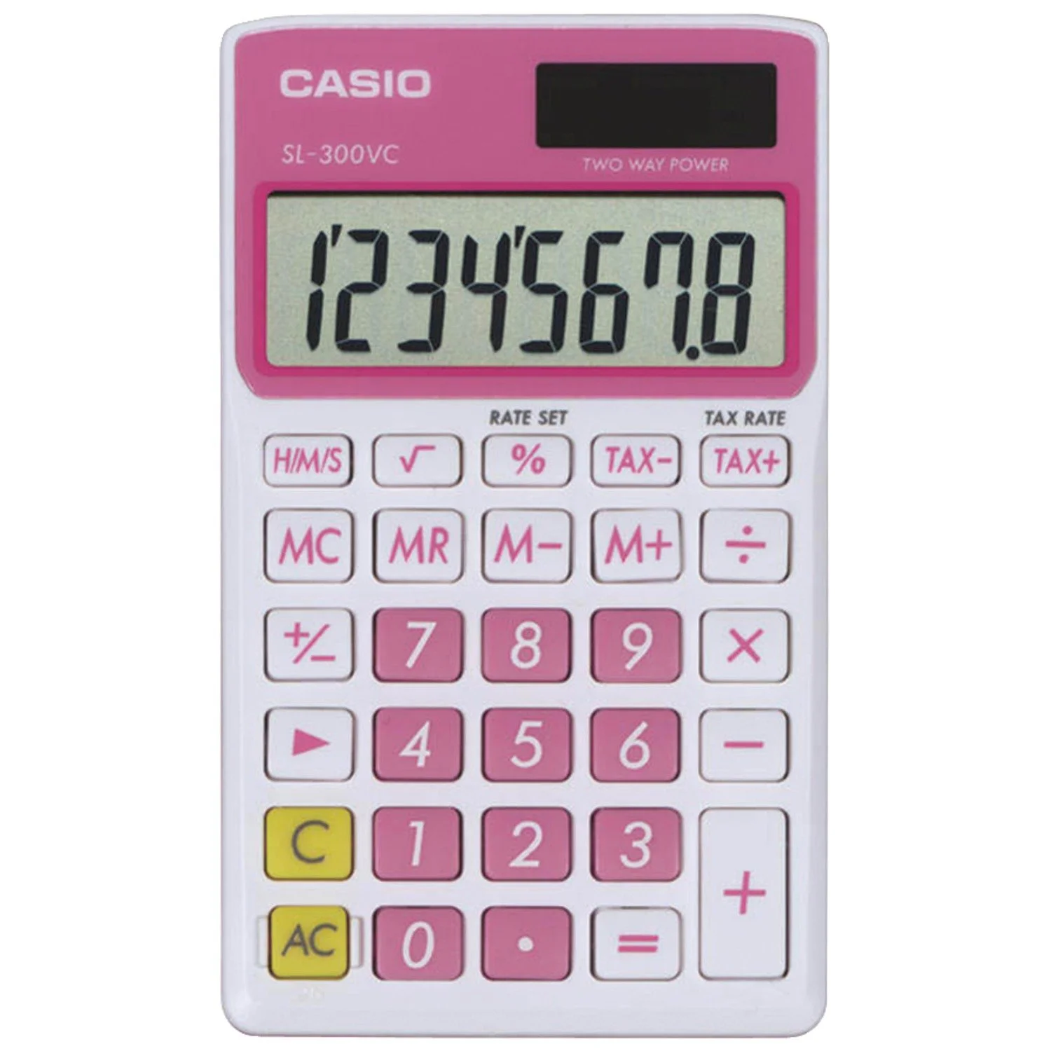 CASIO SL-300VC Solar Wallet Calculator - 8-Digit Display