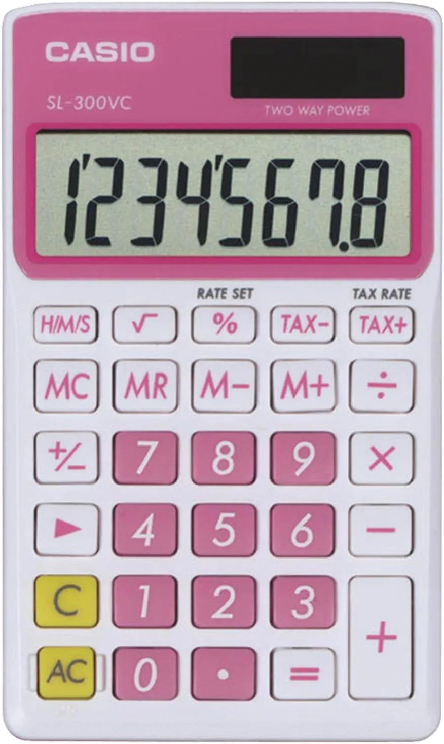 CASIO SL-300VC Solar Wallet Calculator - 8-Digit Display
