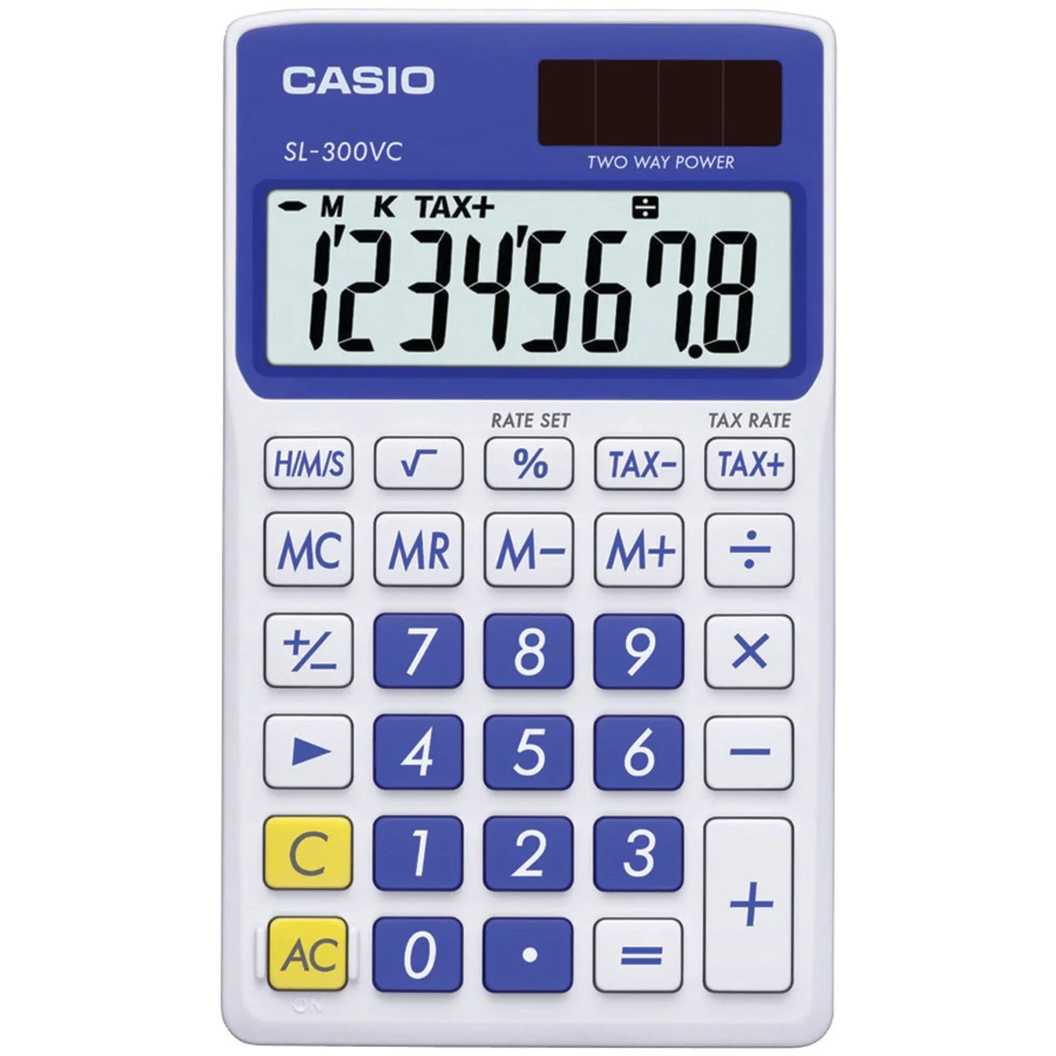 CASIO SL-300VC Solar Wallet Calculator - 8-Digit Display