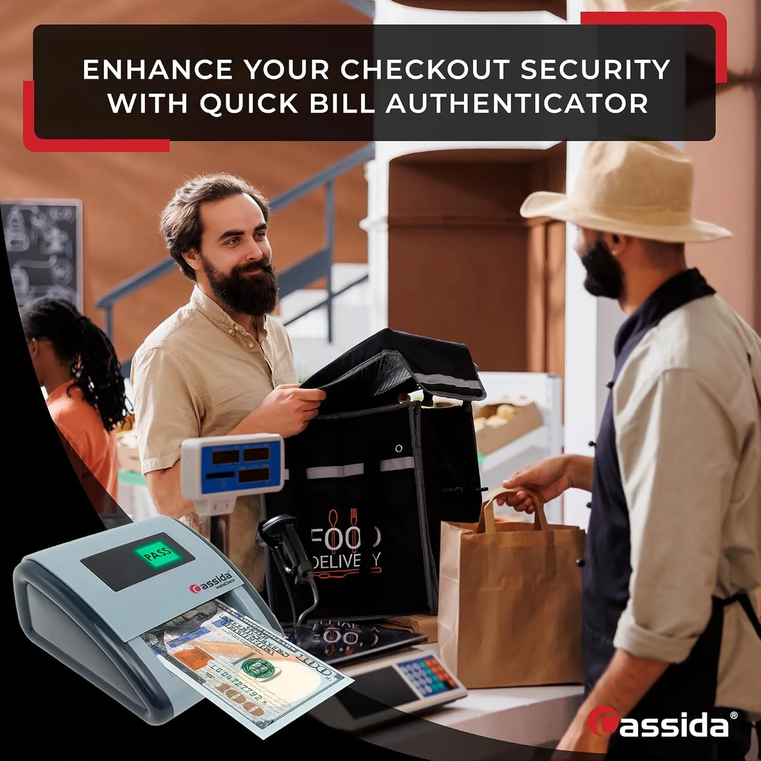 Cassida InstaCheck Small Footprint, Easy to Read Automatic Counterfeit Detector with Infrared