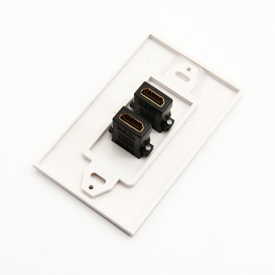 2 HDMI Female Decora Wall Plate 2 HDMI Female Decora Wall Plate