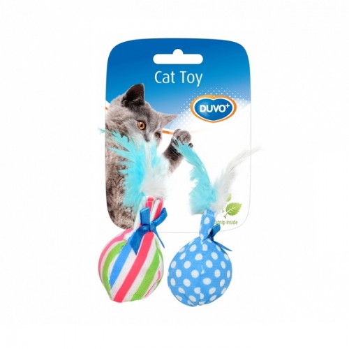 DUVO BALL W/FETHER CAT TOY : (1717023) DUVO BALL W/FETHER CAT TOY : (1717023)