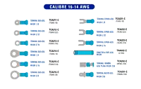 Terminal Hembra Azul Cal 16-14 - (Grueso) TCA242