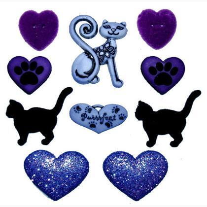 Bottoni Dress It Up Var. Catitude, 12789 Bottoni Dress It Up Var. Catitude, 12789
