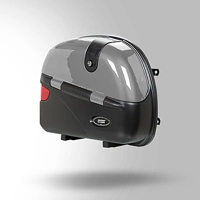 STUDDS SIDE BOX CRUISER WITH MAIN FRAME WITH UNIVERSAL FITMENT CLAMPS (RIGHT) GREY