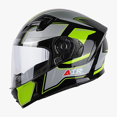 STEELBIRD SBA-21 ISS AIR CARBON GLOSSY BLACK/NEON C/V (M)