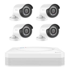 Sistema de seguridad CCTV con DVR pentahíbrido de 4 canales Sistema de seguridad CCTV con DVR pentahíbrido de 4 canales