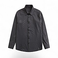 Camisa Louis Vuitton Monograma Tonos Oscuros de Lujo