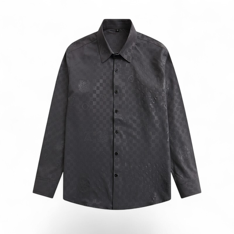 Camisa Louis Vuitton Monograma Tonos Oscuros de Lujo
