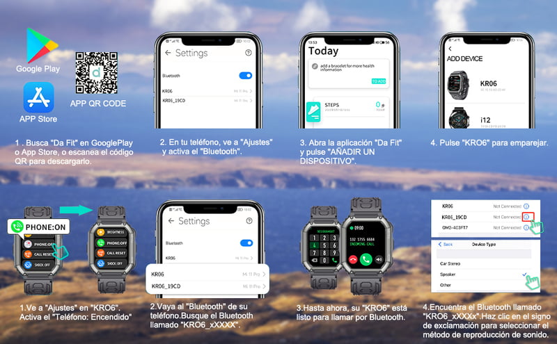 Reloj Inteligente,Smartwatch Militar de 1.8" HD