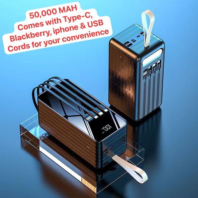 30000 MAH LED DISPLAY  FAST CHARGING POWER BANK WITH FLASH LIGHT