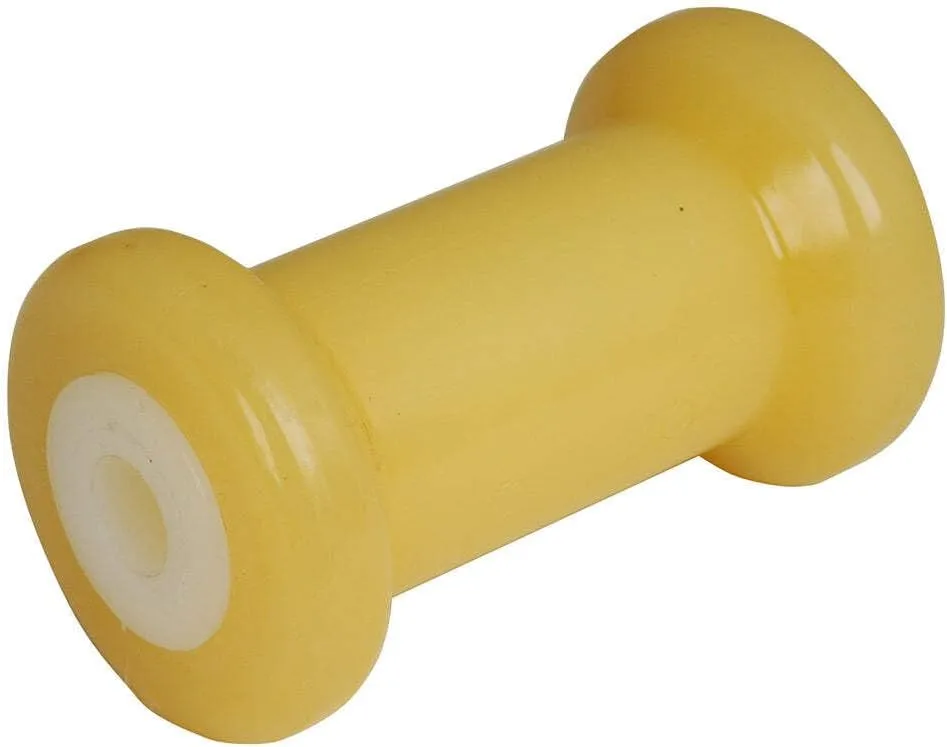 C.E. Smith Spool Roller 5" - 5/8" ID - Gold TPR w/Bushing White Solid
