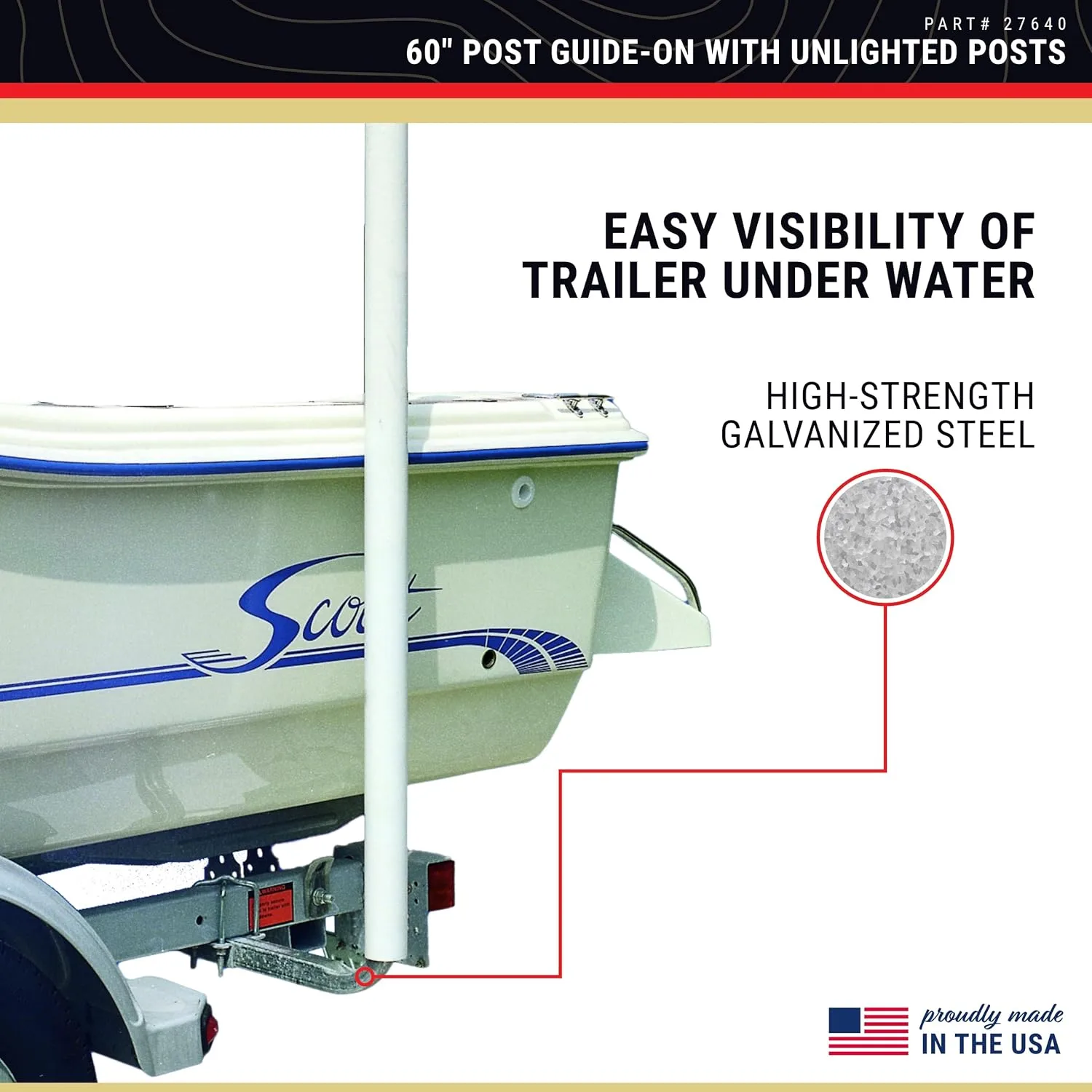 CE SMITH Guide-On Post for Boat Trailers