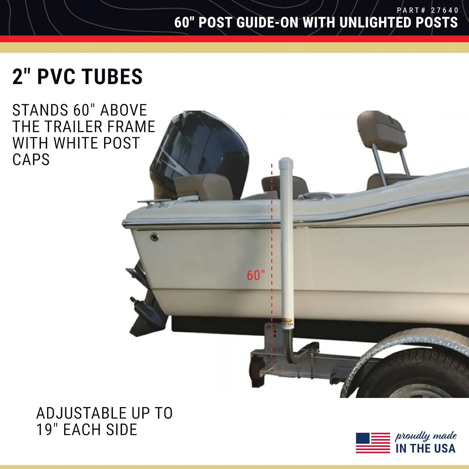 CE SMITH Guide-On Post for Boat Trailers