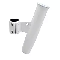 C.E. Smith Aluminum Vertical Clamp-On Rod Holder 1-2/3" OD White Powdercoat w/Sleeve