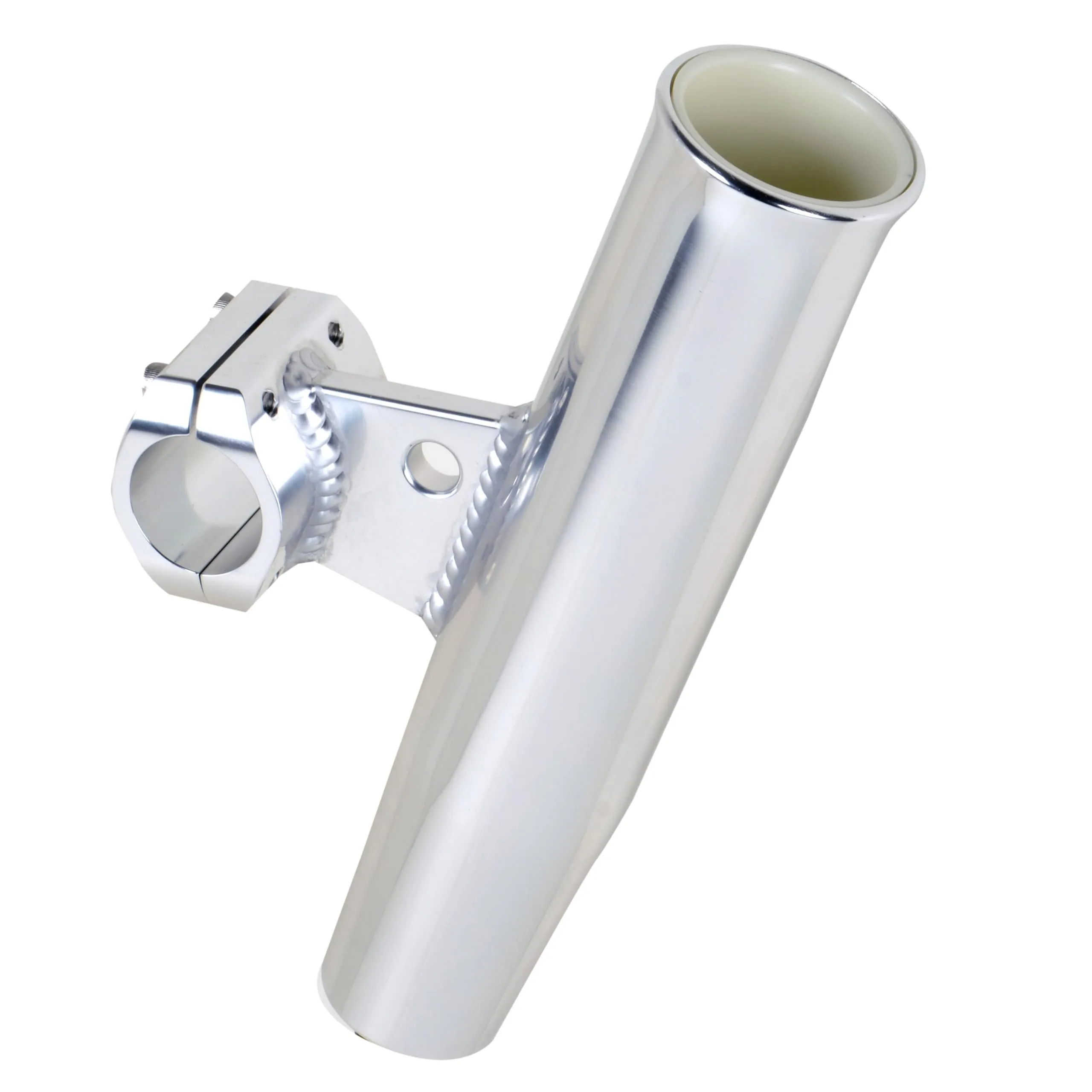 CE Smith - Aluminum Clamp-On Rod Holder - Sturdy Fishing Accessories - Fits 1-1/4" - 1-2/3" OD - Silver