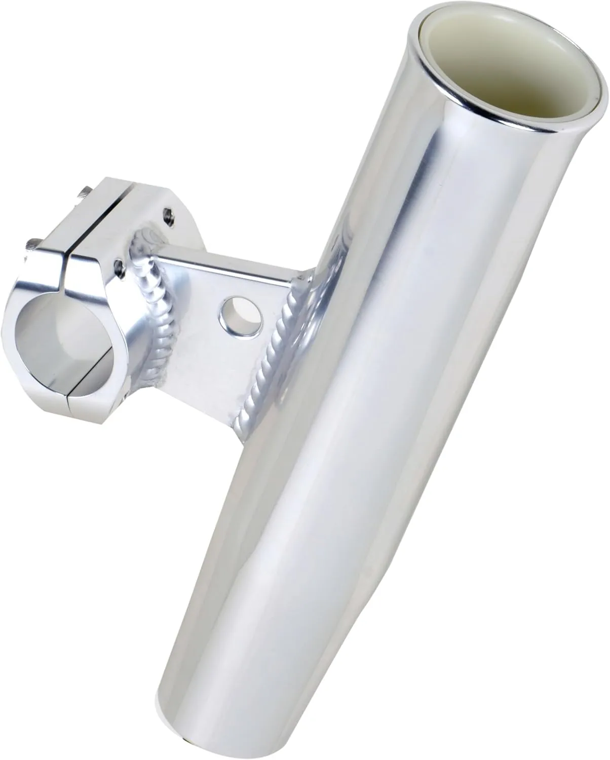 CE Smith - Aluminum Clamp-On Rod Holder - Sturdy Fishing Accessories - Fits 1-1/4" - 1-2/3" OD - Silver