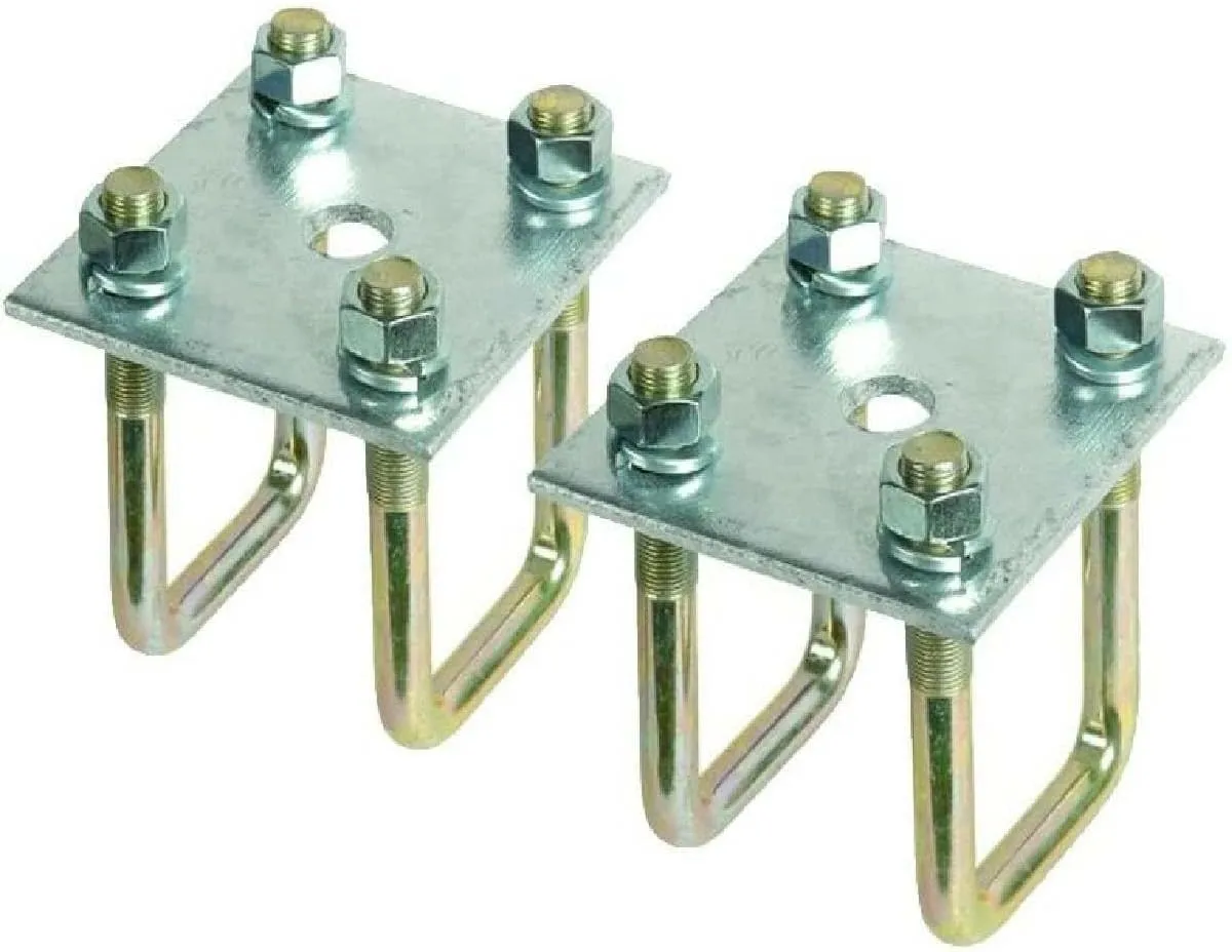 CE Smith - Axle Tie Plate Kit - 2 Tie Plates, 4 U-Bolts, 8 Nuts and Lock Washers for 1-1/2" Square Axle
