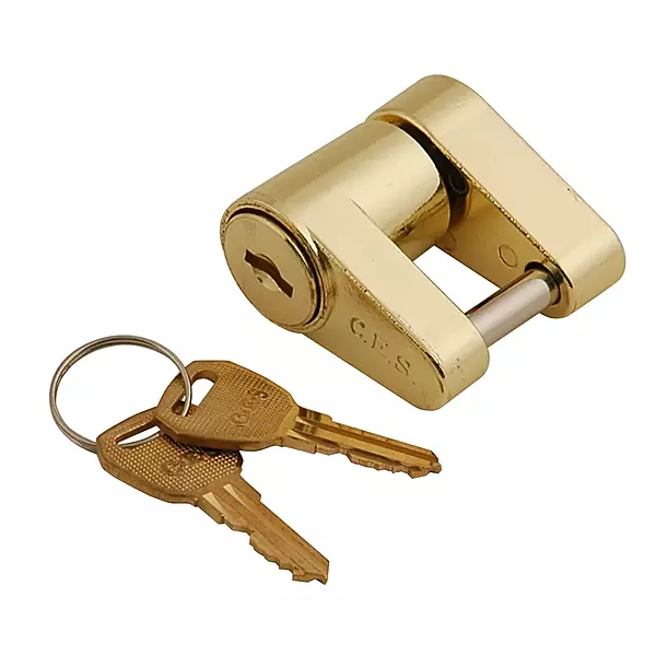 CE Smith Brass Coupler Lock - Trailer Coupler Lock for Trailer Accessories