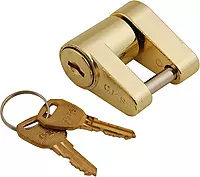 CE Smith Brass Coupler Lock - Trailer Coupler Lock for Trailer Accessories