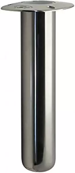 C.E. Smith Flush Mount Rod Holder - 0 Degree & 9" Depth - Stainless Steel - Cast Bottom - White Vinyl Liner