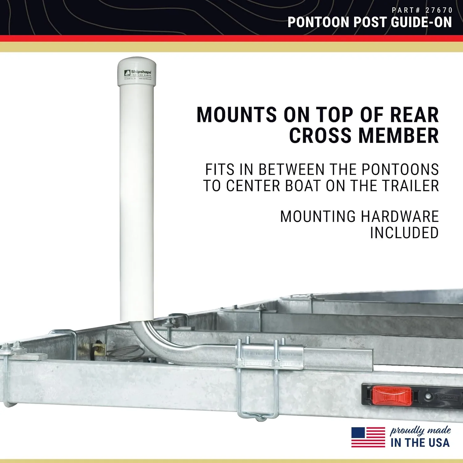 CE Smith - Guide-On Post Pontoon - Sturdy, Easy to Install Boat Trailer Accessories