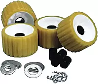 C.E. Smith Ribbed Roller Replacement Kit - 4 Pack - Gold