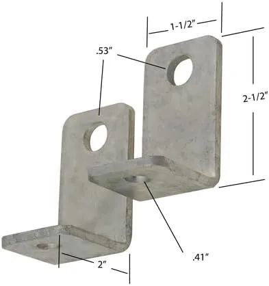 CE Smith - Roller L-Bracket - Side Angle Brackets for Boat Trailer Accessories - 2 Pieces