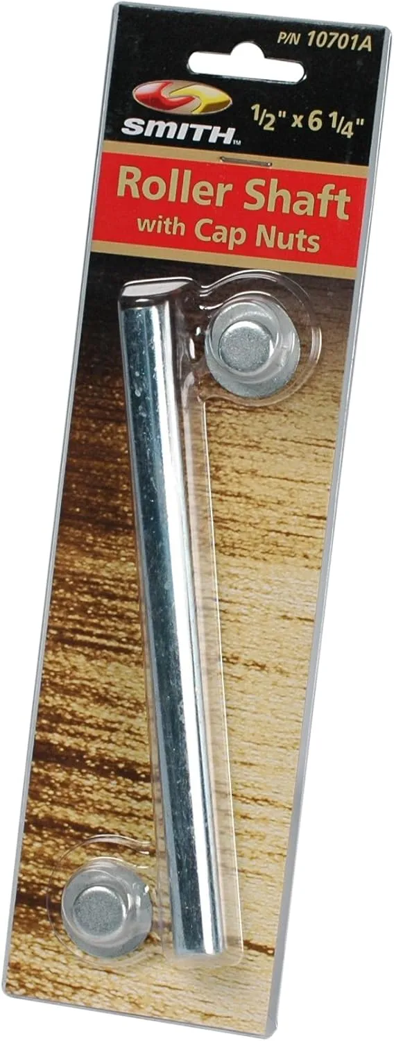 CE Smith Trailer 10701A Roller Shaft with Cap Nuts, 1/2" x 6 1/4"- Replacement Parts and Accessories for Your Ski Boat